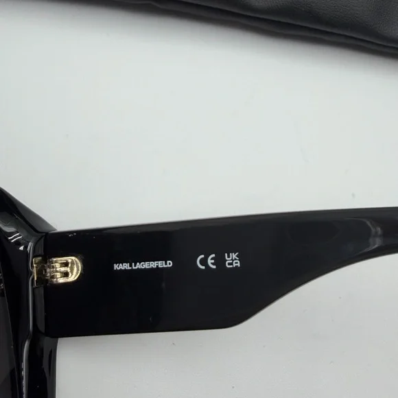 Karl Lagerfeld NEW Black Oversized Sunglasses - Picture 8 of 8